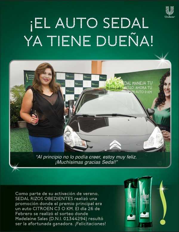 Ganadora del concurso Sedal rizos obedientes
